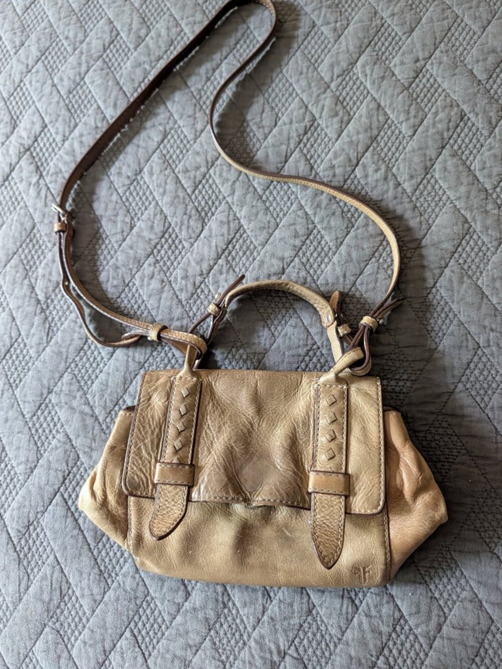 Frye Leather Reed Mini Flap Satchel - Tan